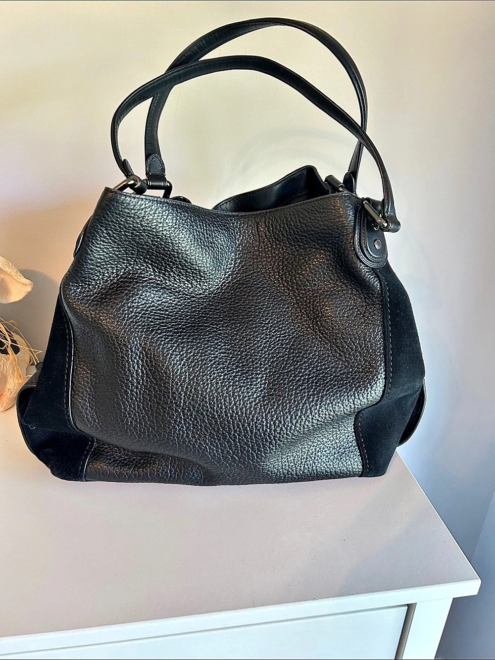 Coach Turnlock Haversack Bag Black Shoulder Bag
